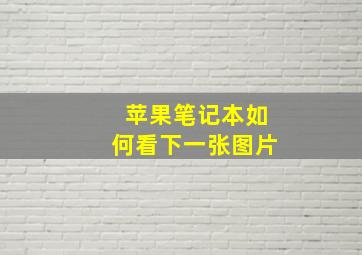 苹果笔记本如何看下一张图片