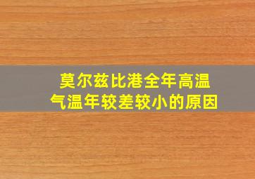 莫尔兹比港全年高温气温年较差较小的原因