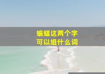 蝙蝠这两个字可以组什么词