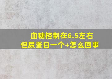 血糖控制在6.5左右但尿蛋白一个+怎么回事