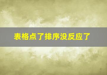 表格点了排序没反应了