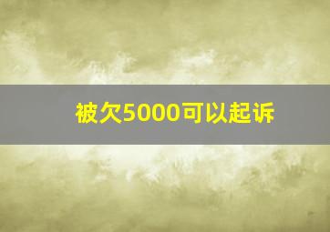 被欠5000可以起诉