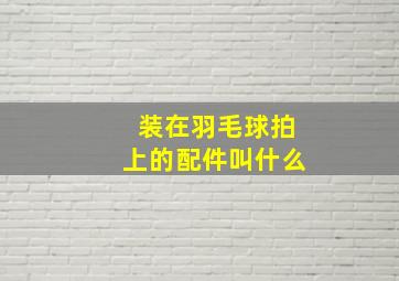 装在羽毛球拍上的配件叫什么