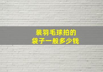 装羽毛球拍的袋子一般多少钱