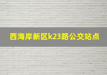 西海岸新区k23路公交站点