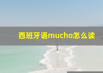 西班牙语mucho怎么读