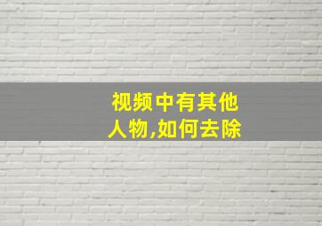 视频中有其他人物,如何去除