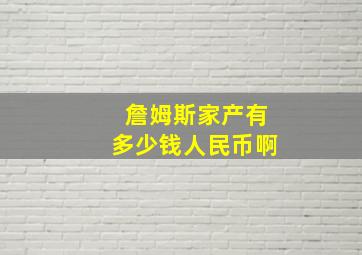 詹姆斯家产有多少钱人民币啊