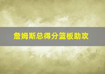 詹姆斯总得分篮板助攻