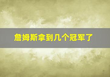 詹姆斯拿到几个冠军了