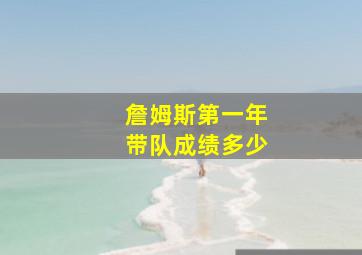 詹姆斯第一年带队成绩多少