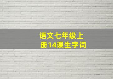 语文七年级上册14课生字词