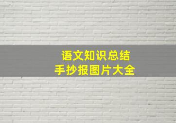 语文知识总结手抄报图片大全