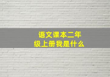 语文课本二年级上册我是什么