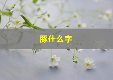 豚什么字