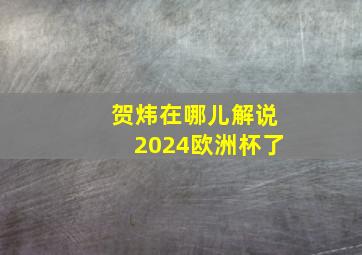 贺炜在哪儿解说2024欧洲杯了