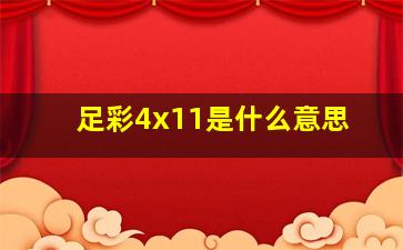 足彩4x11是什么意思