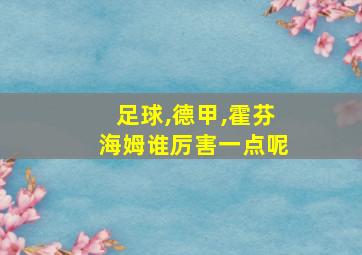 足球,德甲,霍芬海姆谁厉害一点呢