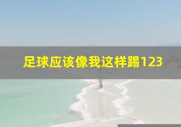 足球应该像我这样踢123