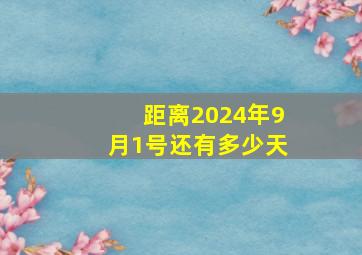 距离2024年9月1号还有多少天