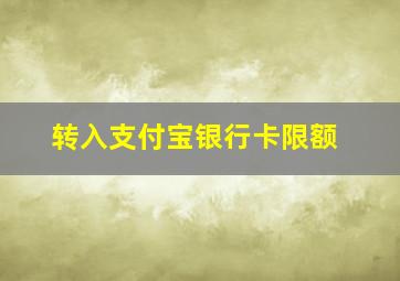 转入支付宝银行卡限额