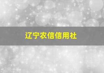 辽宁农信信用社