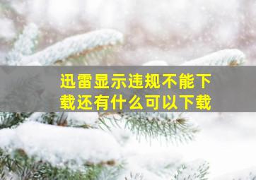 迅雷显示违规不能下载还有什么可以下载