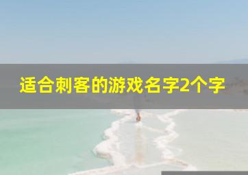 适合刺客的游戏名字2个字