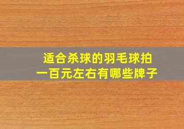 适合杀球的羽毛球拍一百元左右有哪些牌子