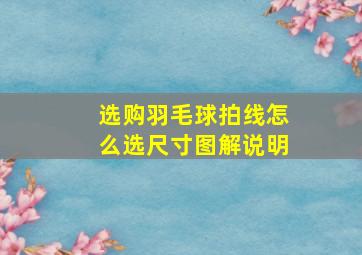 选购羽毛球拍线怎么选尺寸图解说明