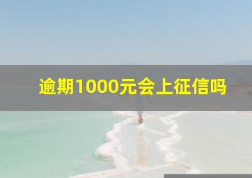 逾期1000元会上征信吗