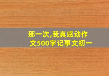 那一次,我真感动作文500字记事文初一