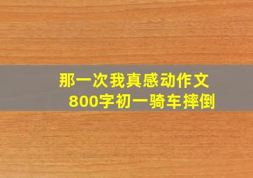 那一次我真感动作文800字初一骑车摔倒