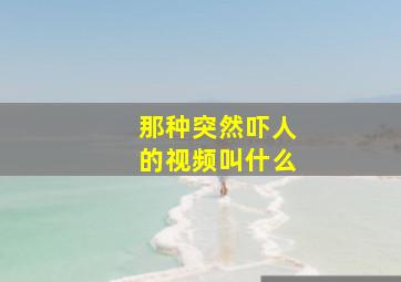 那种突然吓人的视频叫什么