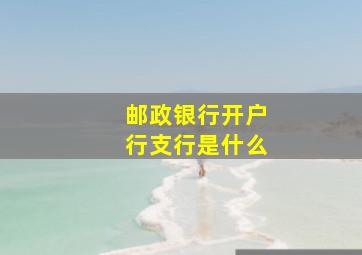 邮政银行开户行支行是什么