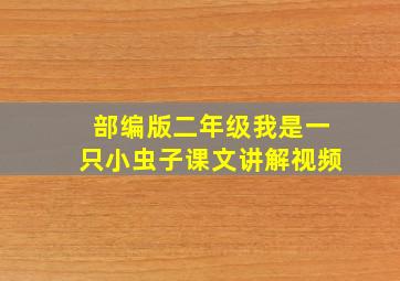 部编版二年级我是一只小虫子课文讲解视频