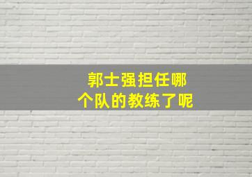 郭士强担任哪个队的教练了呢