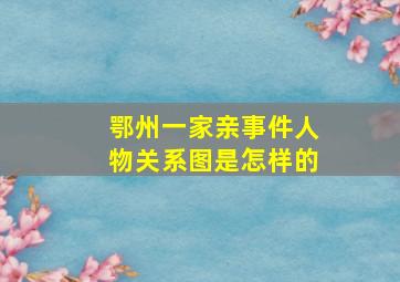 鄂州一家亲事件人物关系图是怎样的