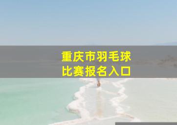 重庆市羽毛球比赛报名入口