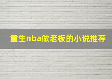 重生nba做老板的小说推荐