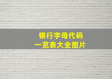 银行字母代码一览表大全图片