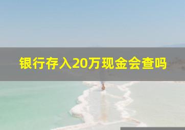 银行存入20万现金会查吗