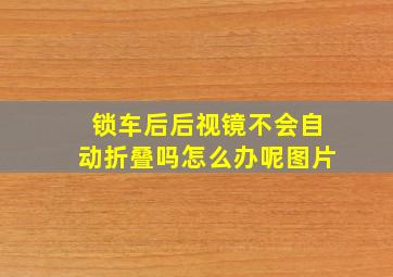 锁车后后视镜不会自动折叠吗怎么办呢图片