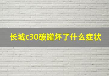 长城c30碳罐坏了什么症状