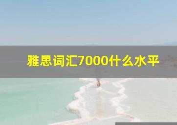 雅思词汇7000什么水平