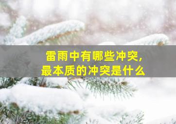 雷雨中有哪些冲突,最本质的冲突是什么