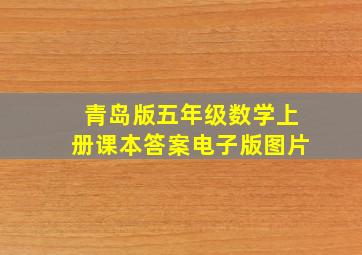 青岛版五年级数学上册课本答案电子版图片