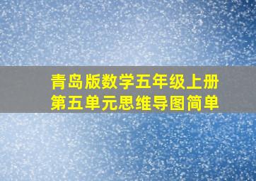 青岛版数学五年级上册第五单元思维导图简单