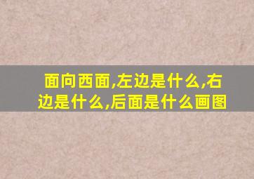 面向西面,左边是什么,右边是什么,后面是什么画图