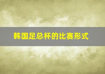 韩国足总杯的比赛形式